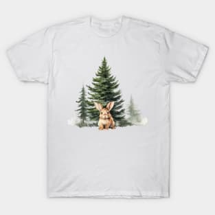 Woodland, bunny, Nursery art T-Shirt